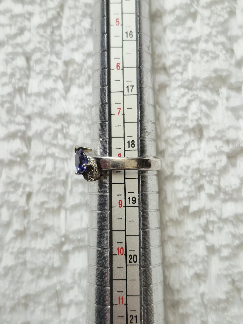 Vintage Sterling Silver Tanzanite & Australian Opal Inlay Ring